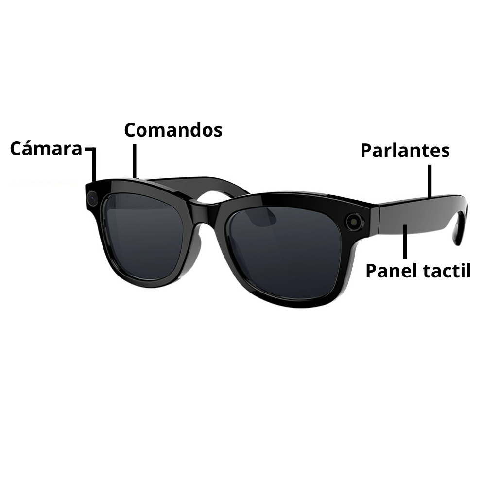 GAFAS INTELIGENTES IA/FOTO/VIDEO/AUDIO/TRADUCTOR